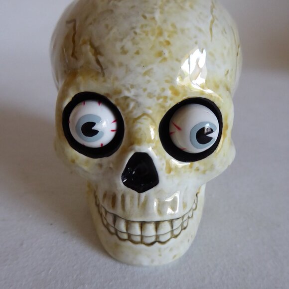 NEW 2005 DEPARTMENT 56 DR. FRANKENSTEIN’S LAB HALLOWEEN DONOR SKULL SALT PEPPER - Picture 15 of 16